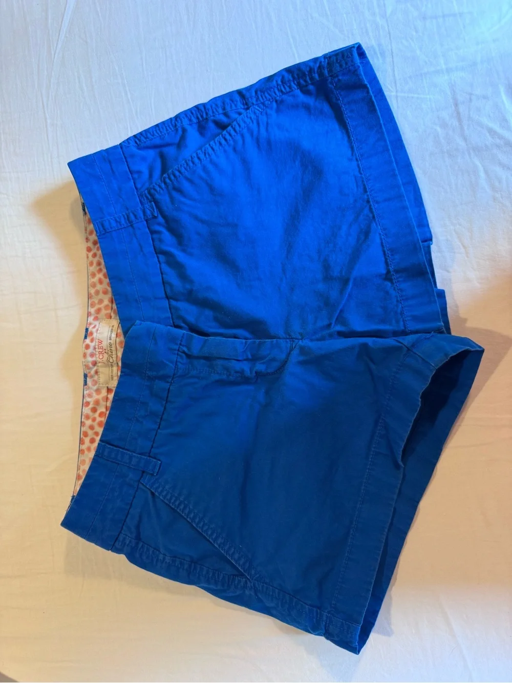 J. Crew Women's Bright Blue Cotton Chino Shorts
